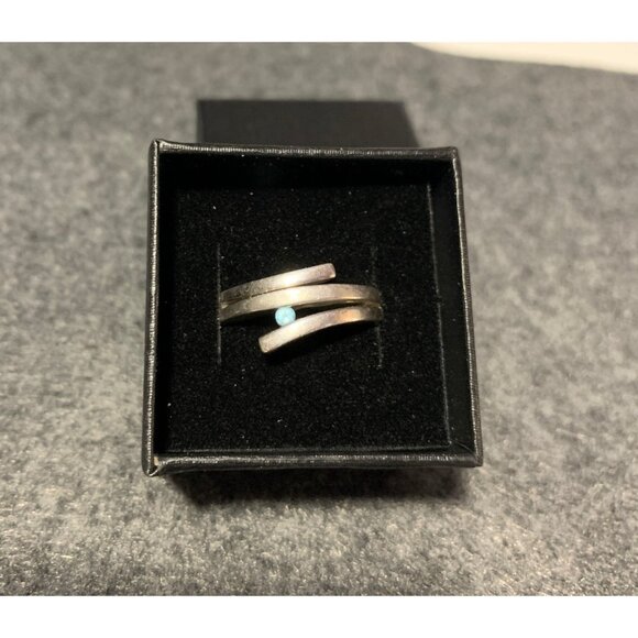 Blue Topaz in Sterling Silver 925 Marked Ring Size 6.5 - Picture 3 of 10